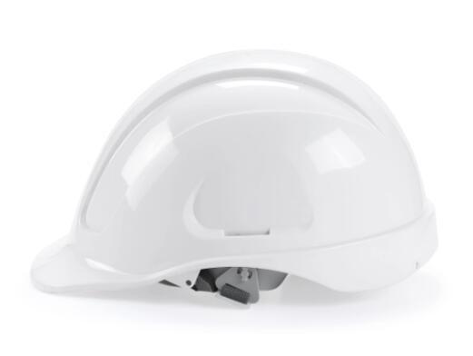 ABS CE H Shaped Construction Hard Hats Six Point Mesh Belt Anti Skid Anti Smash
