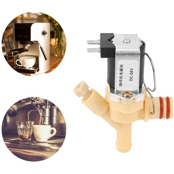 Válvula electromagnética plástica 24V normalmente cerrado de la entrada del agua de la máquina de Coffe