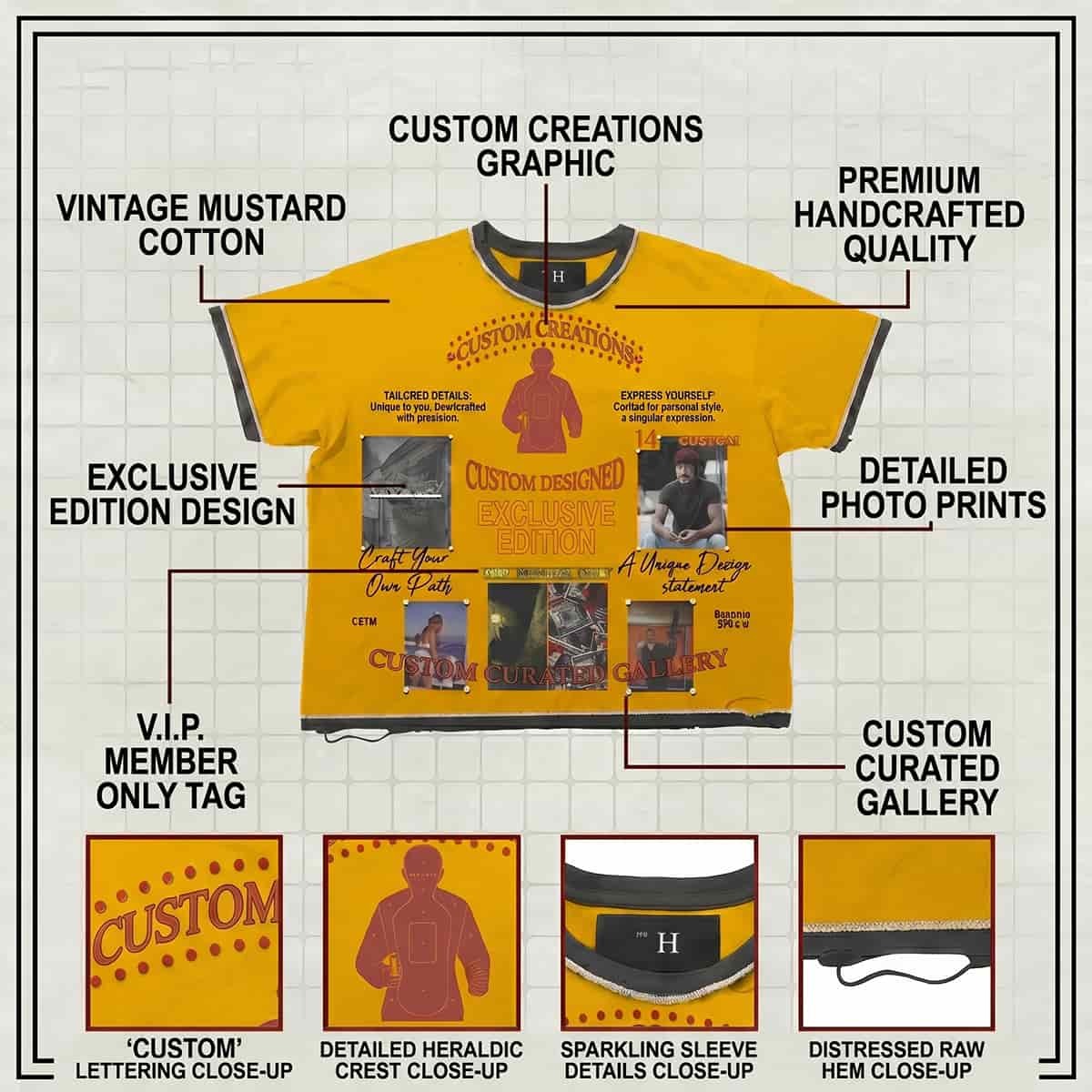 Custom Vintage Streetwear Distressed Graphic T-Shirt for Men