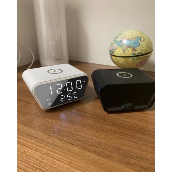 3 In 1 Fast Qi Wireless Charger Clock 15w  For Mobile Phones
