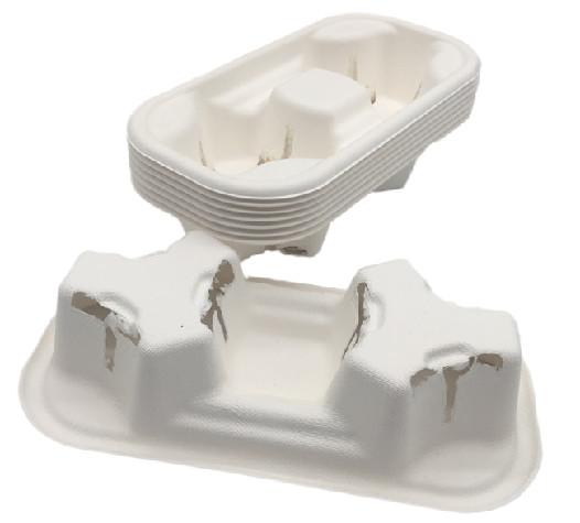Diâmetro biodegradável impermeável 21.8cm 2 copos de suporte