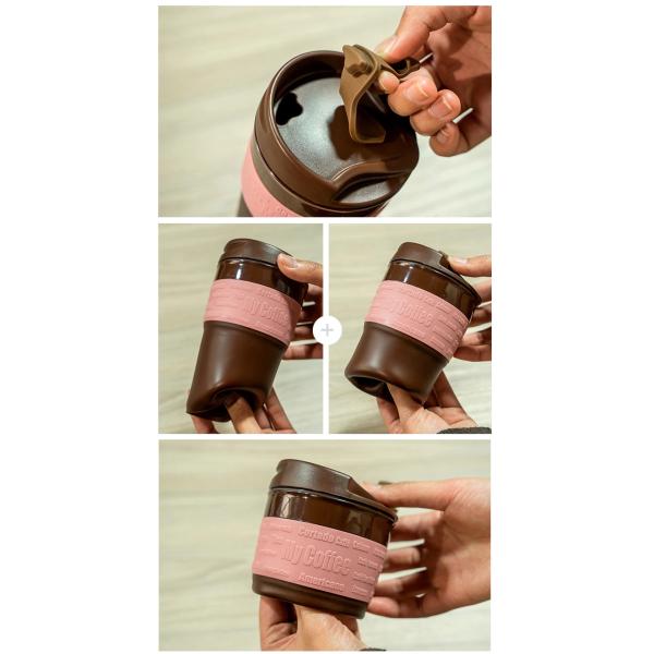 350ml Heat Resistant Silicone Foldable Coffee Cups With Lid