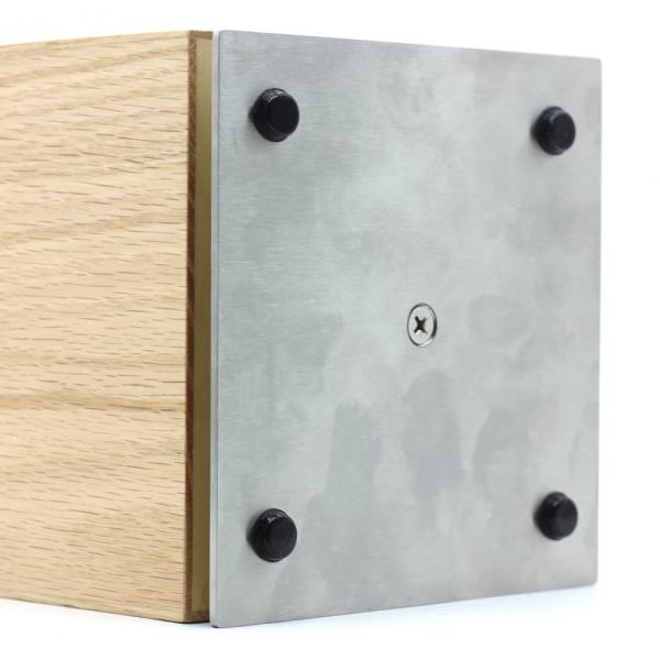 360 Degree Rotatable Oak Magnetic Knife Holder For Kitchen Counter