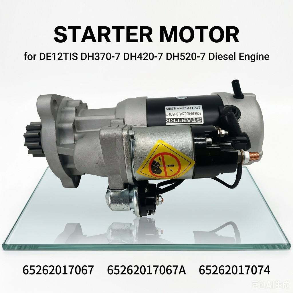 24V 65262017058A, 65262017062C, 65262017067, 65262017067A, 65262017074 Starter Motor for DE12TIS DH370-7 DH420-7 DH520-7 Diesel Engine Construction Engine Parts