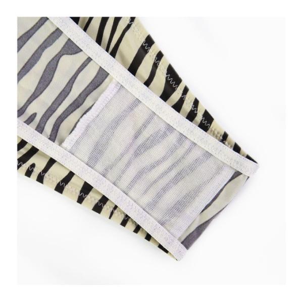 Les lanières de dos de T des femmes brillent la copie G - hausse sexy de léopard de zèbre de courroie de bout droit de Slutty de ficelle basse