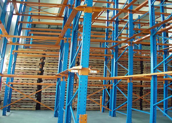 Drive In Industrial Steel Storage Racks With Powder Coat Paint Finish