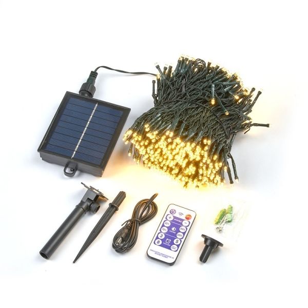 LED Solar String Light With IP44 Waterproof Dual Charging for Camping & Balcony
