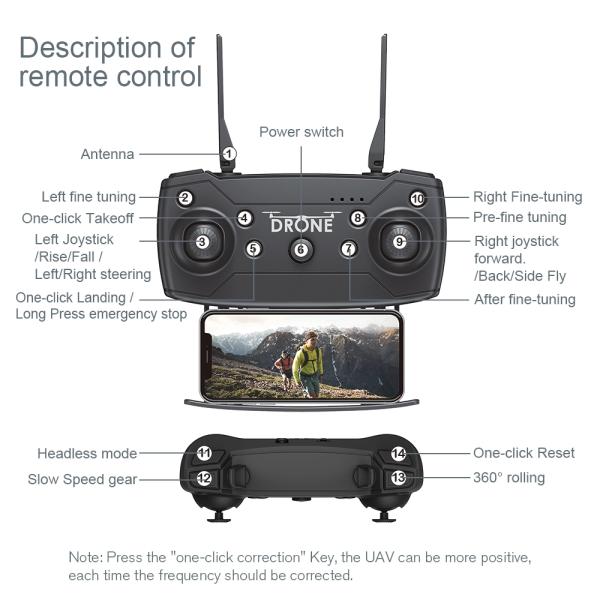 New style WiFi FPV Camera High Hold Mode Foldable Flight Time 18 Minutes 1080P F69 RC Drone quadcopter for selfie