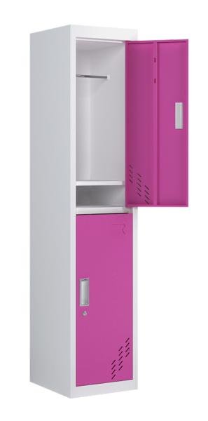 380mm Width 0.054 CBM 2 Compartment Steel Locker