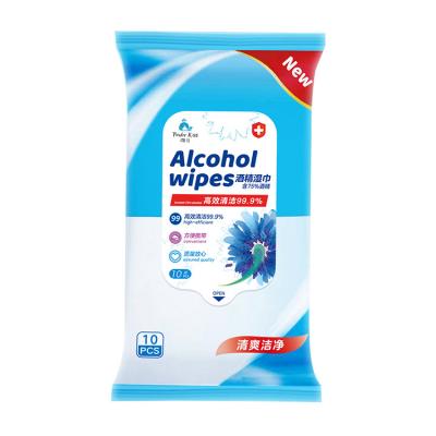 High Efficiency Alcohol Based Hand Wipes / Alcohol Surface Wipes Easy Use