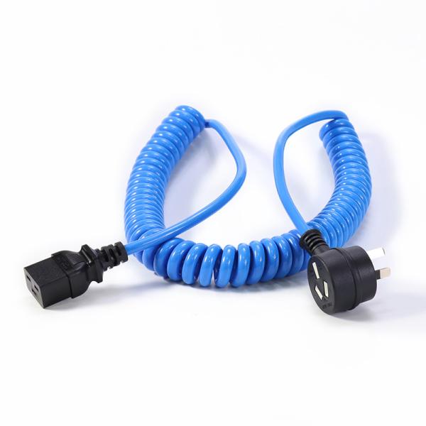 Штепсельная вилка Австралии шнура электропитания кабеля электропитания спиральной катушки курчавая к ИЭК320 К13 К19