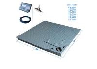 Mild Steel Structure Digital Floor Scale Powder Coated 1T 3 Ton
