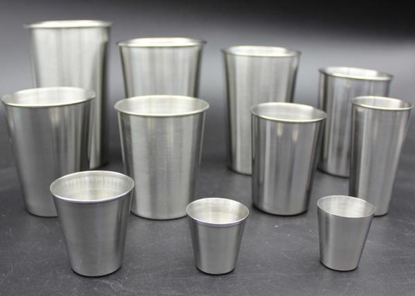 Straight Mouth 30-500ml Stainless Steel Beer Cup Rolled Edge Liquor Cups