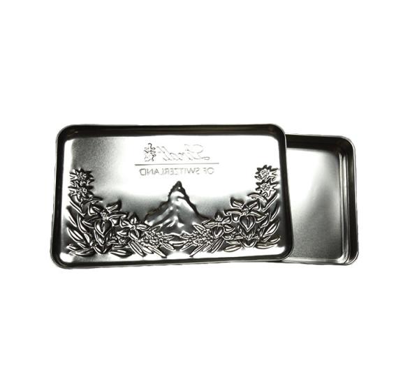 Carving Surface Food Grade Tin Box , Square Chocolate Box Long Use Life