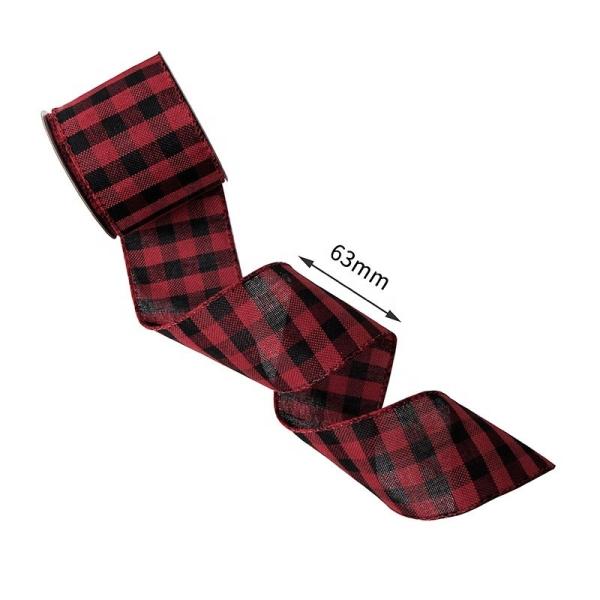 Cintas de borracha com fio personalizadas para presentes de Natal pela MSD Ribbon 2,5 polegadas