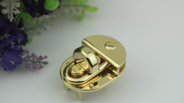 High level plating nickel free gold color metal purse turn locks