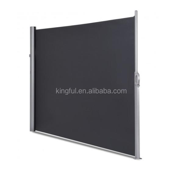 Grey Aluminum 200*300cm Retractable Side Shade Awning for Outside Garden and Patio