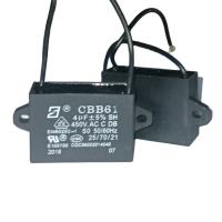CBB61 450V 4.0mfd 100mm comprimento de linha ventilador de teto condensador triângulos de plástico com buracos de localização estão em ambos os lados
