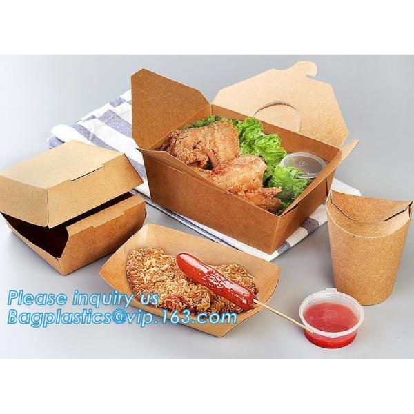 Disposable brown kraft paper boat paper food tray,Latest design food grade cardboard food fold paper boat trays bagease
