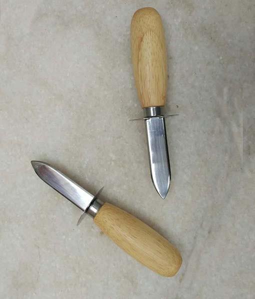French Oyster Knife With Wooden Handle For Sea Food Shell Opener