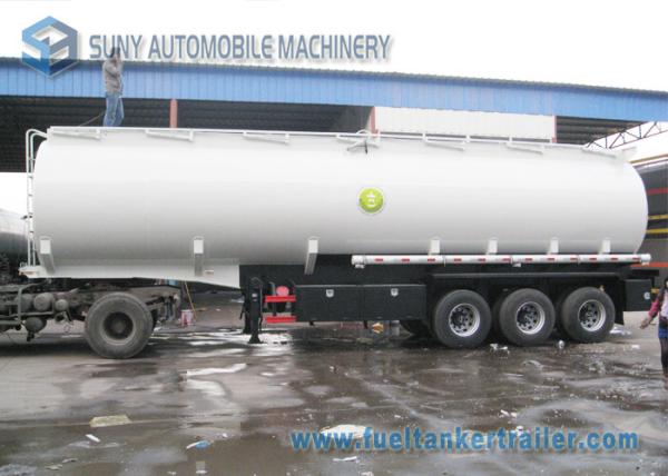 Colored Cargo Tractor Oil Tank Trailer 3 Axle With Gravity Discharge