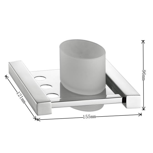 Держатели Tumbler Bathroom сатинировки Foursquare отполировали установленный стеной держатель зубной щетки