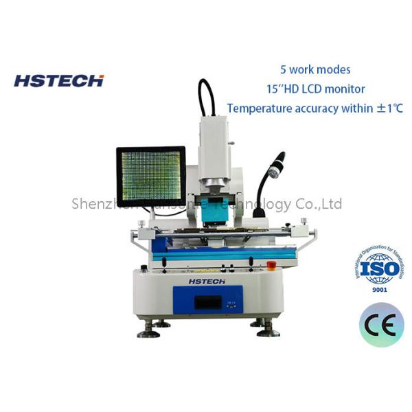 CE Certified Manual BGA Rework Station with 3 Heating Zones and Industrial Touch Screen for PCB Handling