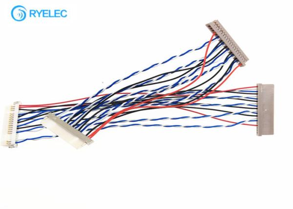 Df14 To Df19 Laptop Coaxia LVDS Cable Assembly 20 Pin To 20 Pin Hirose For Lcd Display