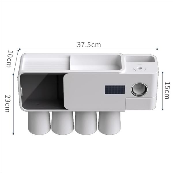 Suction Type 30RH UV Toothbrush Holder , DC3.7V Toothbrush Sanitizer Holder