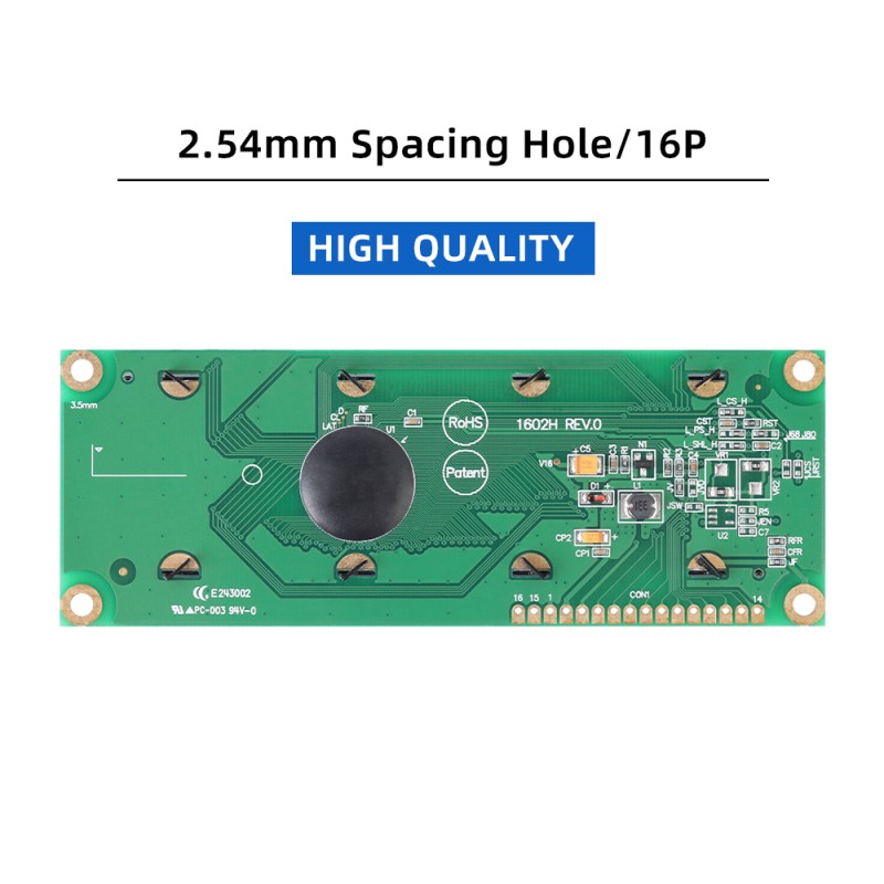 OLED1602H Black Film, 16×2 Character LCD Module,WS0010 Controller, Parallel Port Interface, 99x24mm View Size,Working Temperature -40+80 Display