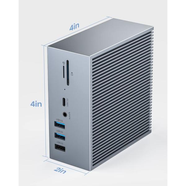 16 в 2 USB C Dual Monitor Thunderbolt 3 Dock HDMI для Dell HP Lenovo Laptop Hub USB адаптер