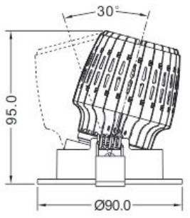 PF 0,92 15watts Dimmable СИД света вниз, угол пучка 30/60 градусов при водить КРИ