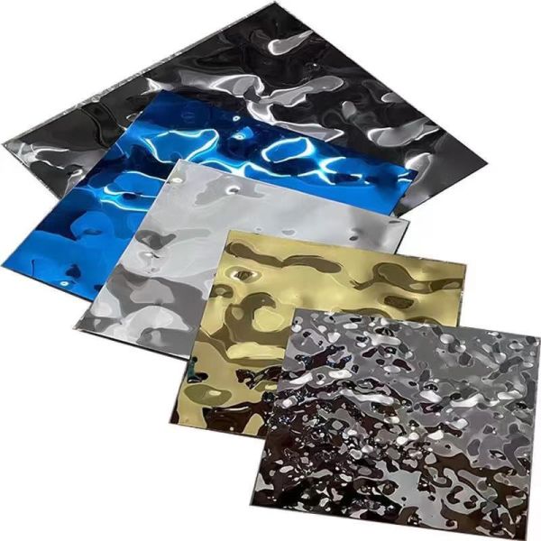 304 Grade Water Ripple Stainless Steel Panel Anti Rust For Architectural Projects