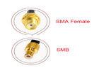 Weatherproof SMB RF Coaxial Connectors , SMB Male To SMA Female SMB Antenna Connector