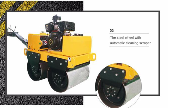 Paseo profesional detrás del solo rodillo de camino del tambor con la velocidad giratoria 3600rpm