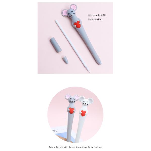 Creative Cartoon Little Mouse Silicone Gel Pen 0.5mm Needle Tube Neutral Pen