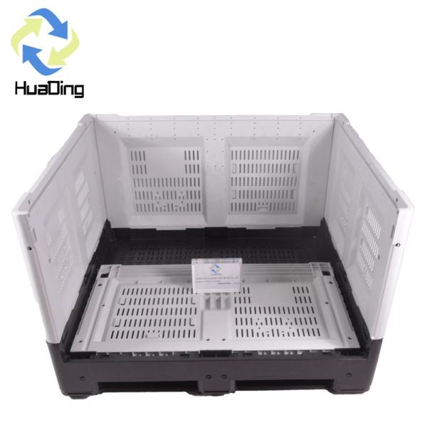 Wholesale large bulk storage box pallet  foldable plastic pallet box for fruits and vegetables