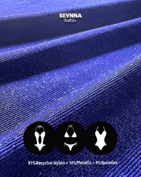145cm Width Recycled Swimwear Fabric in Solid Pattern for Sustainable Swimwear