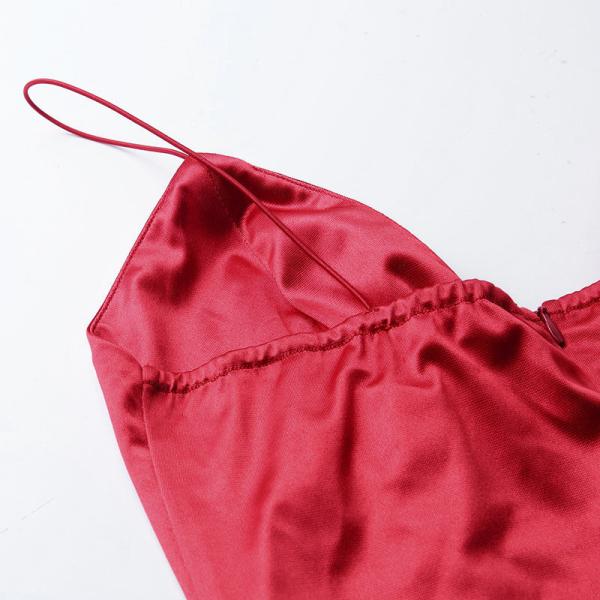 Solid Color 98cm Sexy Women Dresses , Backless Bodycon Strap Dress V Neck