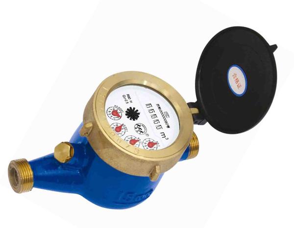 R160 Brass Housing Multi Jet Water Meter , Residential External Magnetic Water Meter