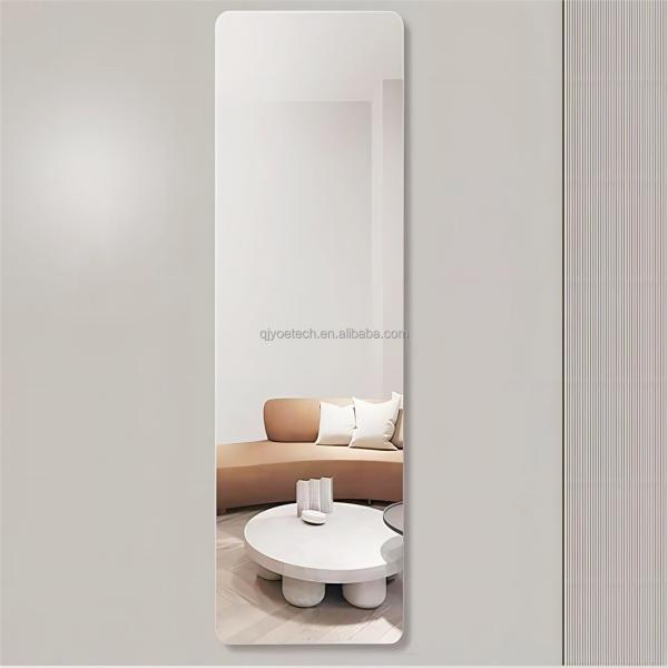 Silver Lenses Modern Frameless Wall Mounted Makeup Mirror for Beveled Bath Dressing