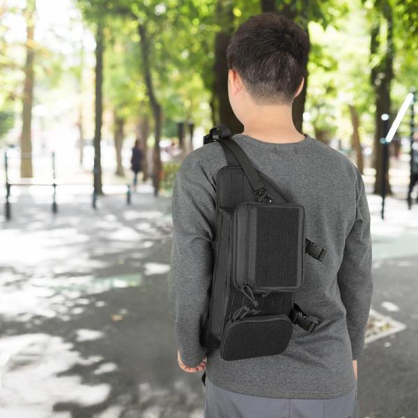 Men'S Pouch Waist Bag Sports Polyester Black 48.2x15.2x22.8CM