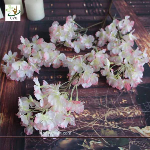 UVG CHR141 Wedding bouquets white fake cherry blossom decorative branches for table centerpieces