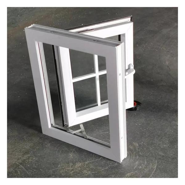 House UPVC PVC Casement Windows Hurricane Impact Tinted Glass Windows