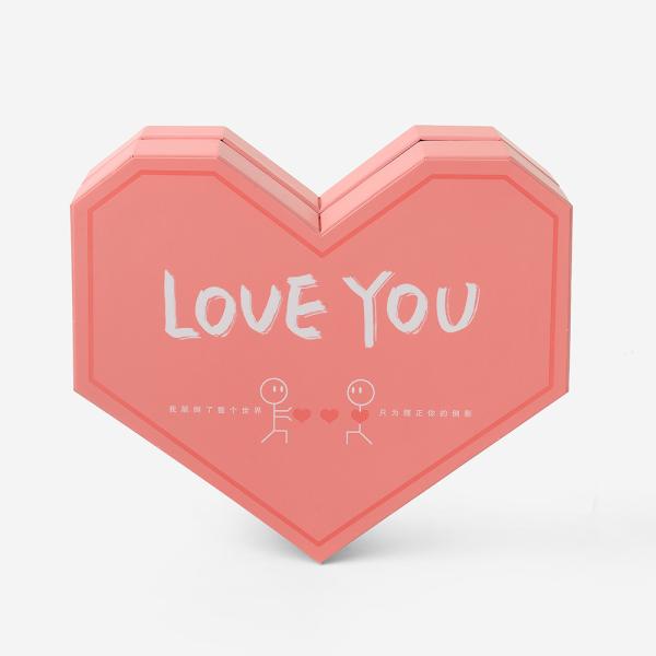 Custom Recyclable Biodegradable Luxury Gift Paper Box Cardboard Bridesmaid Heart Shaped Pink Flower Sponge Personalized Logo