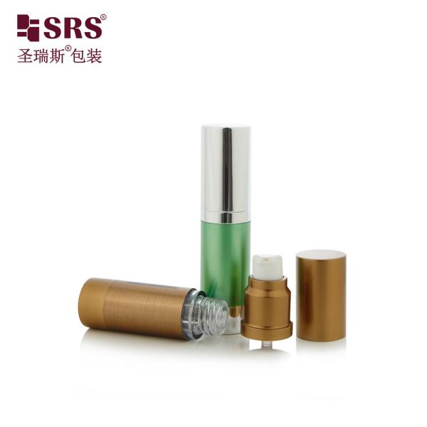 A022B 15ML 30ML 50ML Plastic Airless Pump Lotion Bottle For Cosmetic Serum Aluminum Cap Luxury Packaging