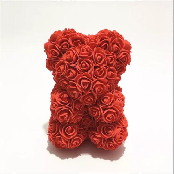 PE Roses Bear with More Colors Bear Roses for Christmas Gift  Rose bear China factory Valantines day gift