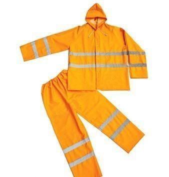 Waterproof PPE Raincoat Reflective Rainwear Yellow Rainsuit S - 3XL Size