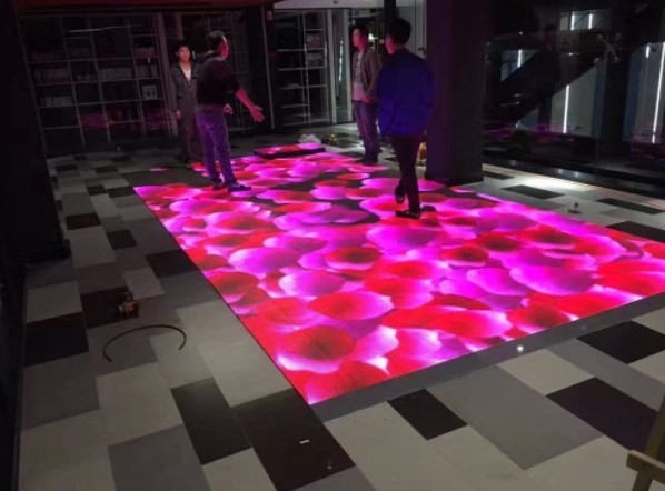 Lightweight，Durable Indoor/Outdoor LED Floor Tile Screen RGB Color Changing Lighting