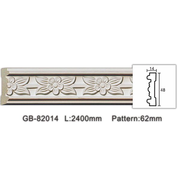 GB-82014 Pop Polyurethane Foam 3D Moisture-Proof Concrete Cornice Corners For Bedroom